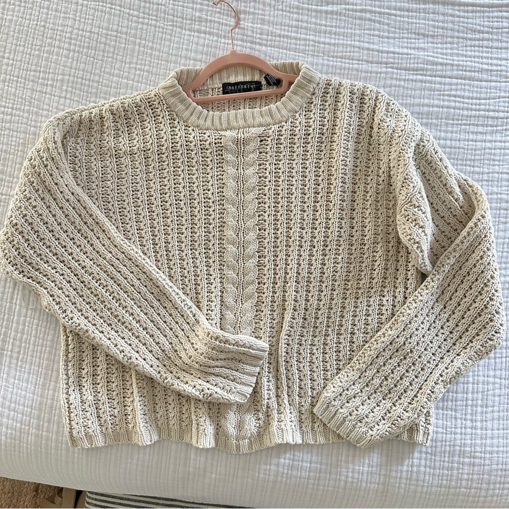 Vintage Cream Sweater Sz Large